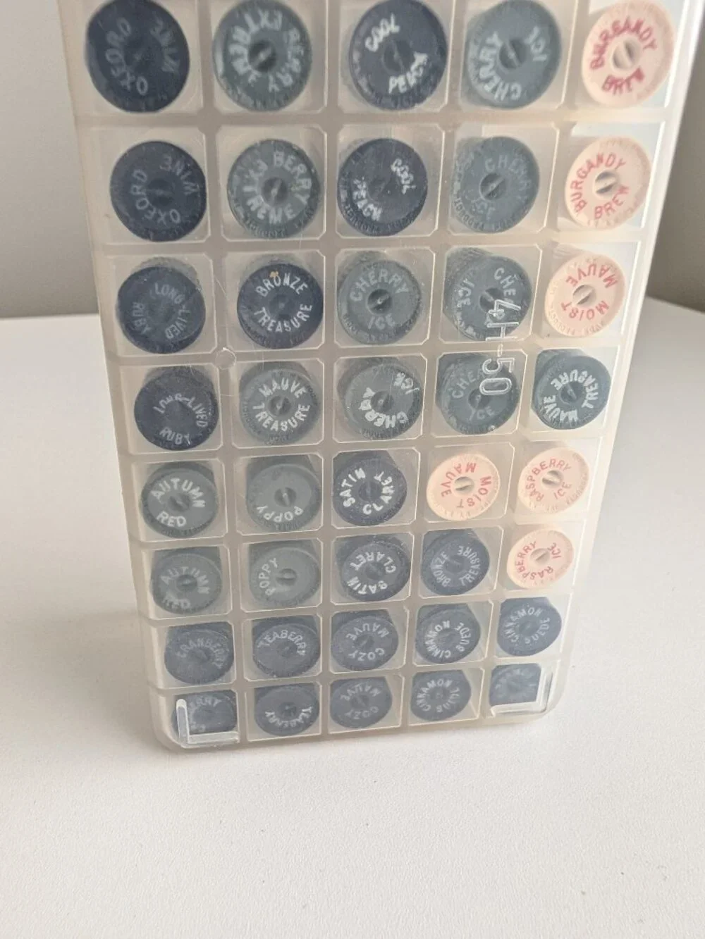 Vintage Avon Mini Lipstick Samples 50 New Old Stock w Plastic Case Duplicates